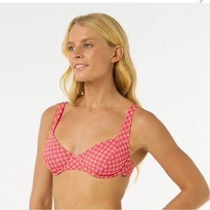 Pink Patterned Bikini Top and Bottom